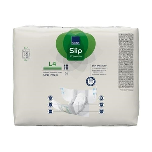 Pack of Arenea Slip Premium large adult diapers on a white background