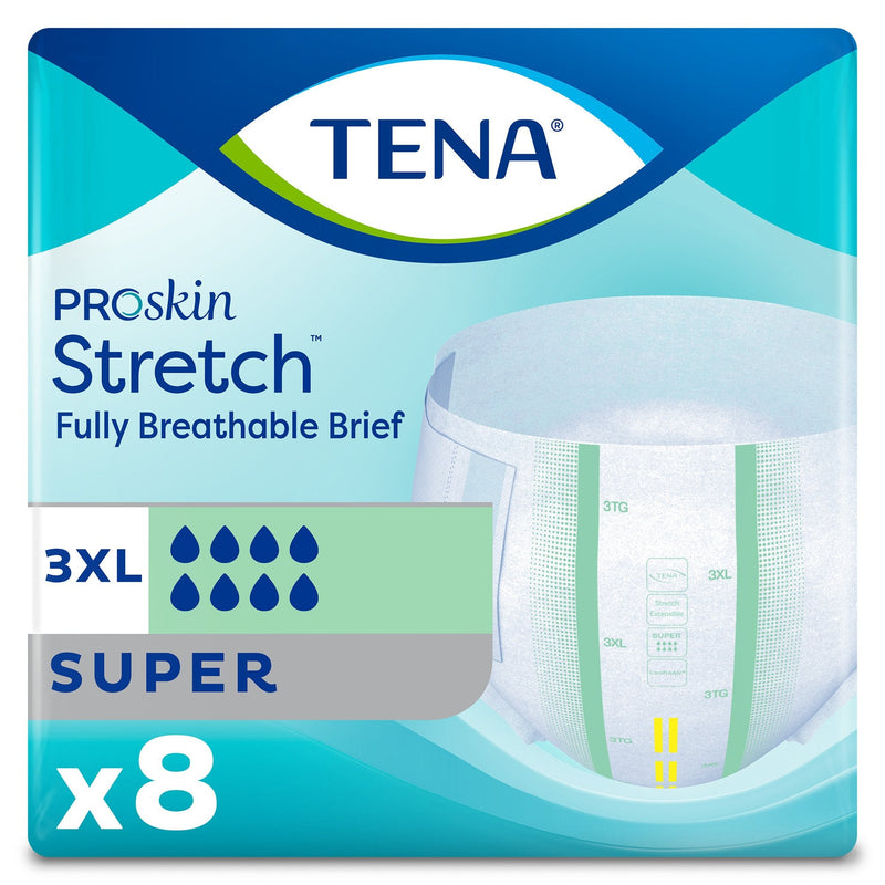 Tena Proskin Stretch Super Briefs 3X Large Bariatric Heavy Absorbency