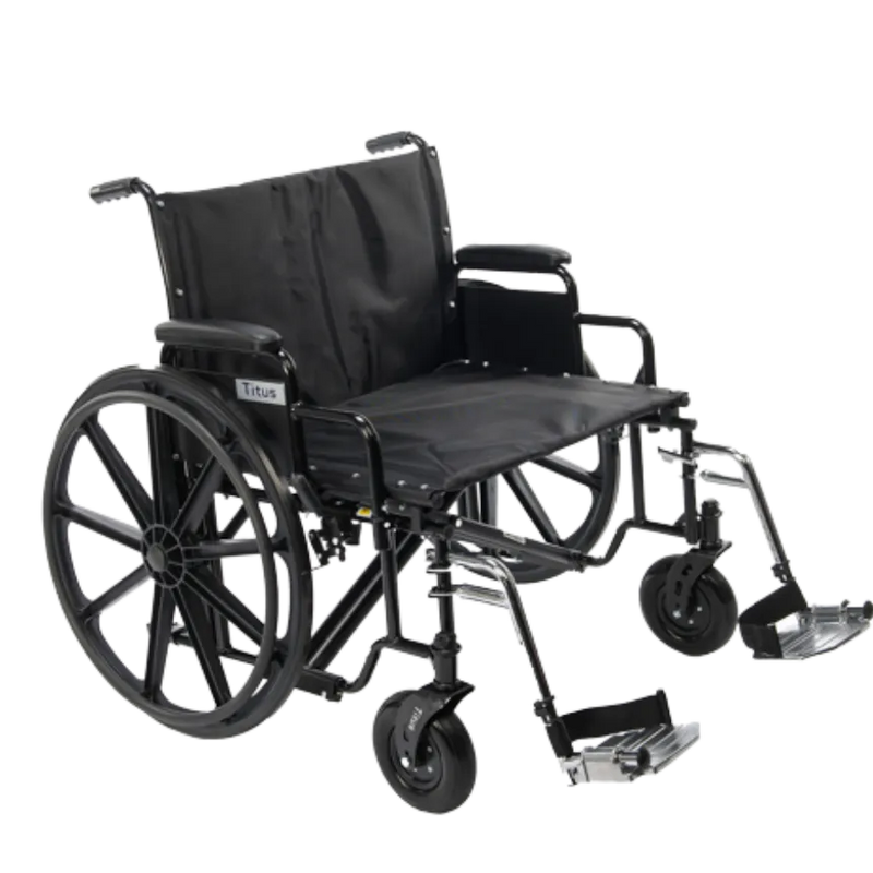 Black wheelchair on a white background