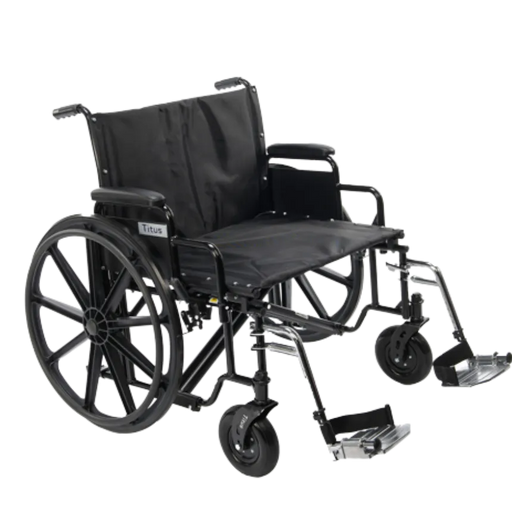 Black wheelchair on a white background