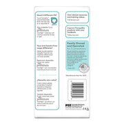 Back of a packaging box for Tranquility products with text and branding.