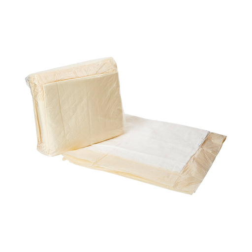 Beige quilted cover on a white background