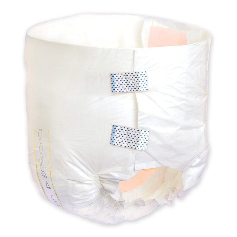 White baby seat with pink cushion and blue patterned flags on a white background