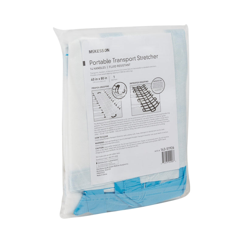 Mckesson Portable Transport Stretcher 1000 Lb Capacity, 14 Handles