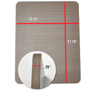 Measuring tool with a circular component and rectangular base on a white background
