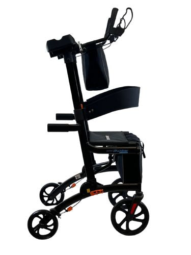Black rollator on a white background