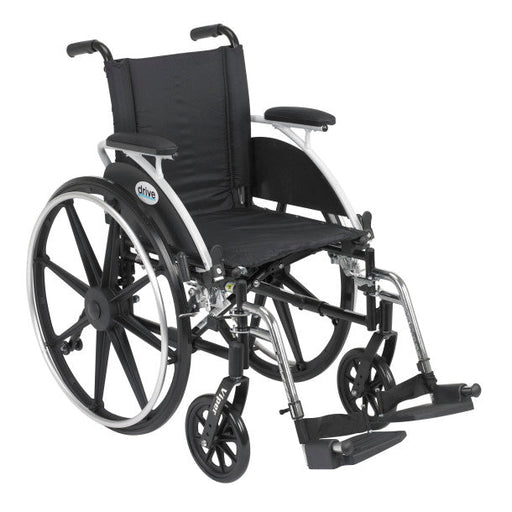 Black wheelchair with visible branding on a white background