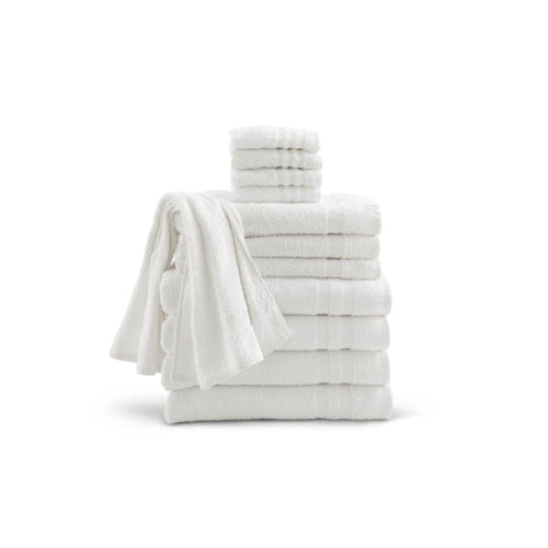 stack of white washcloths