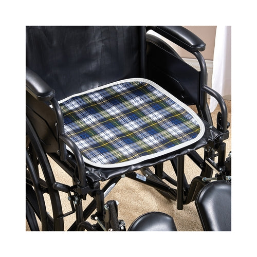 Salk Carefor Deluxe Reusable Chair Pads 18" X 18" Green Plaid Waterproof